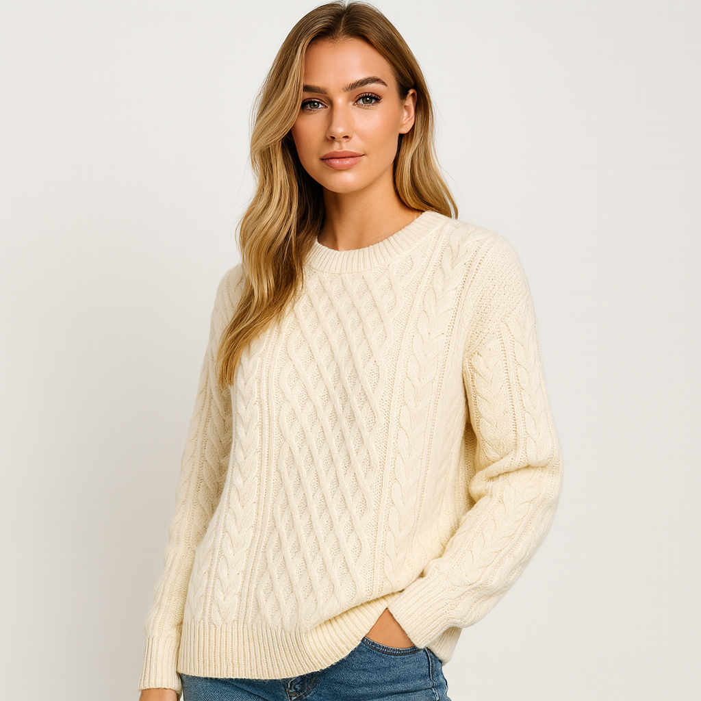 Women's Cable Knit Sweater – Warm, Soft and Elegant