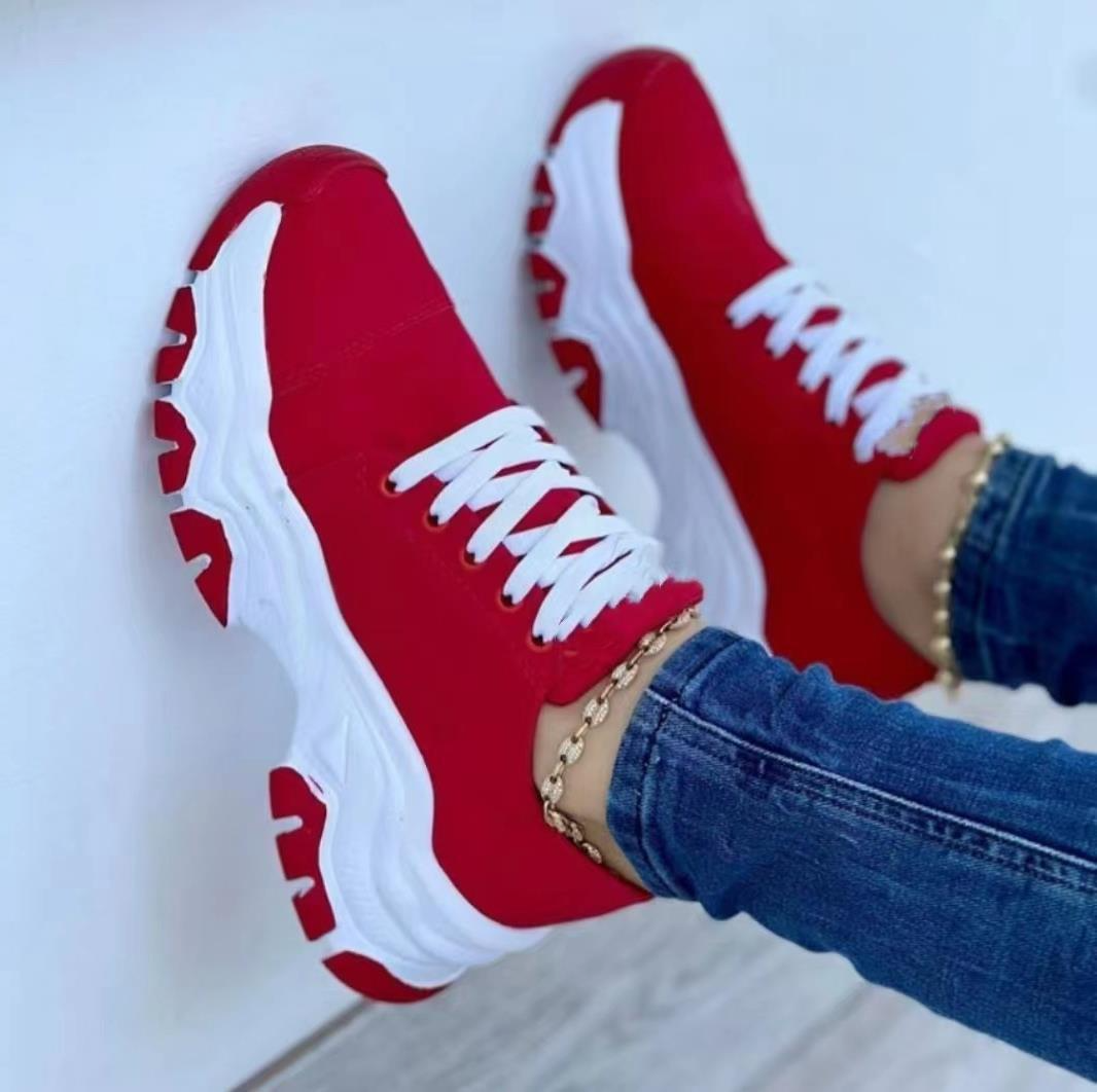 Women's Comfort Baskets – Trendy Sneakers with Thick Sole