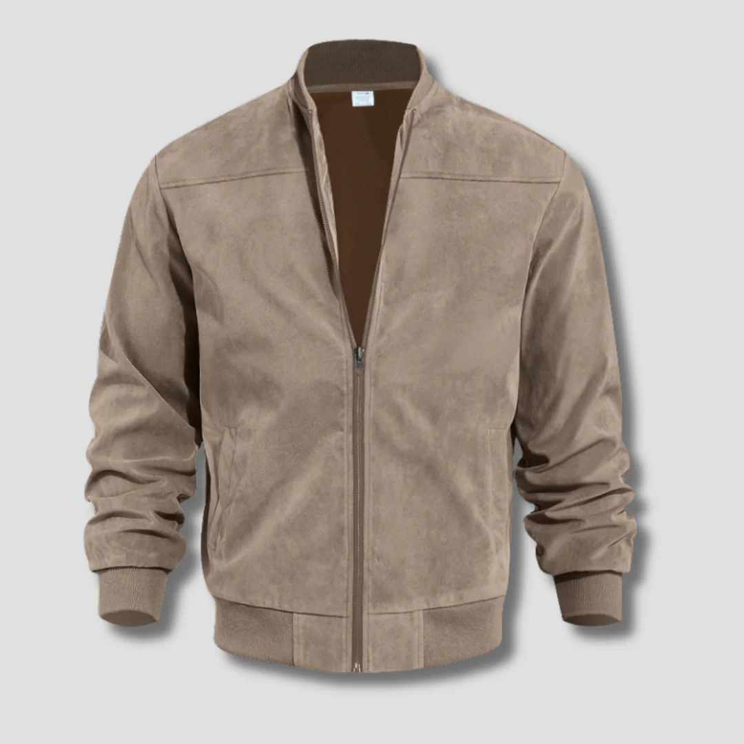 Herren-Bomberjacke – Reguläre Passform – Leicht – Reißverschluss – Rippbündchen – Lässiger Stil