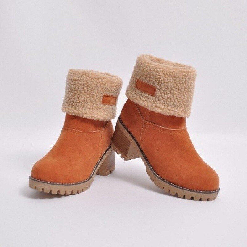 Warme gefütterte Winterstiefel für Damen