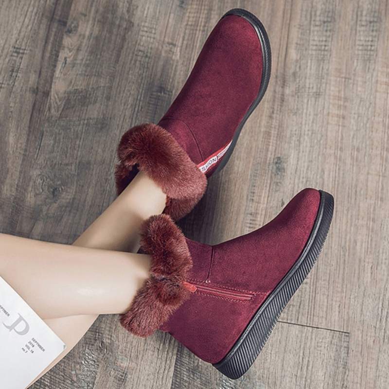 Warme Winterstiefel Damen – Gefütterte Stiefeletten mit rutschfester Sohle