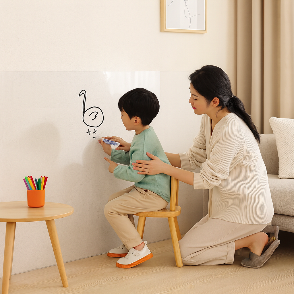 Abziehbares Wandbild für Zeichnungen – Wiederverwendbarer Whiteboard-Aufkleber für Kinder