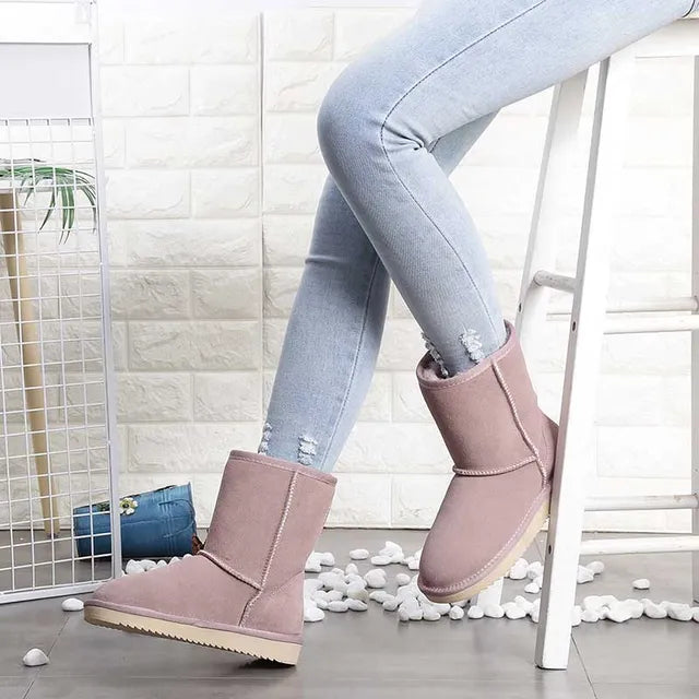 Warme Winterstiefel für Damen – Bequeme Stiefeletten mit Fellfutter