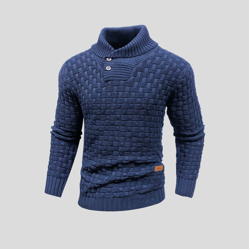 Herren Strickpullover – Warmer Pullover mit Kragen und klassischem Design