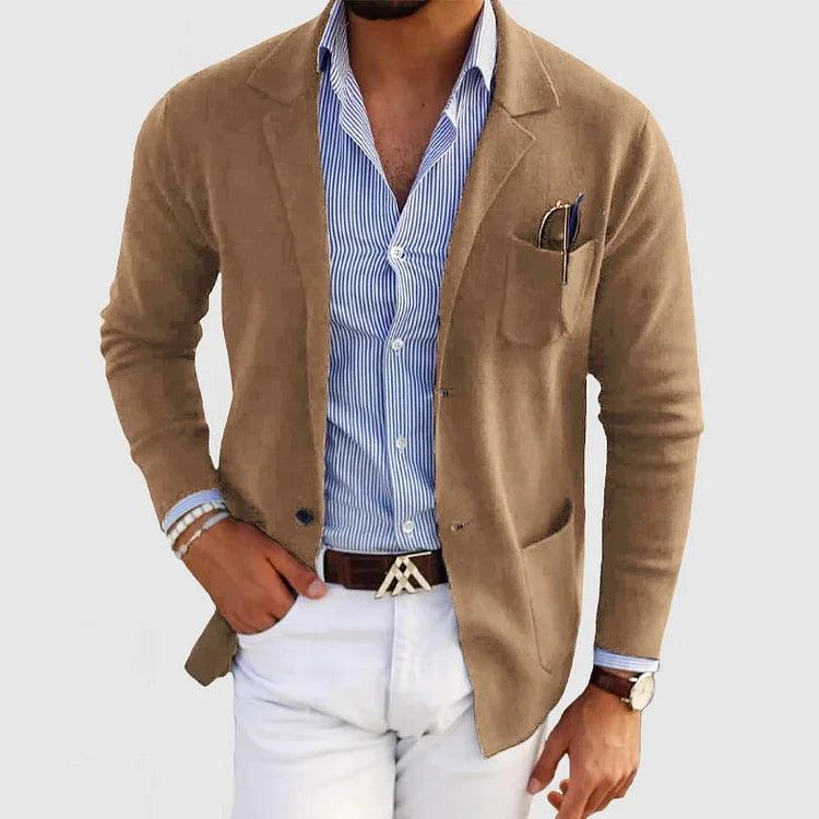 Freizeitblazer Herren – Leichte Elegante Jacke mit Reverskragen