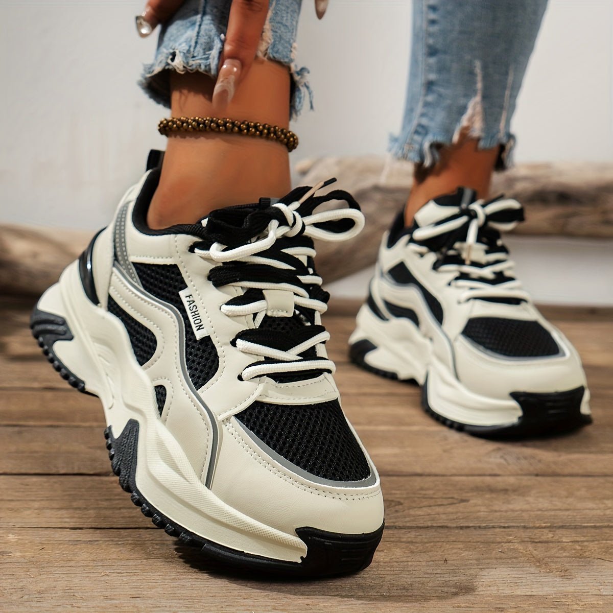 Sneakers mit dicker Sohle für Komfort und Stil