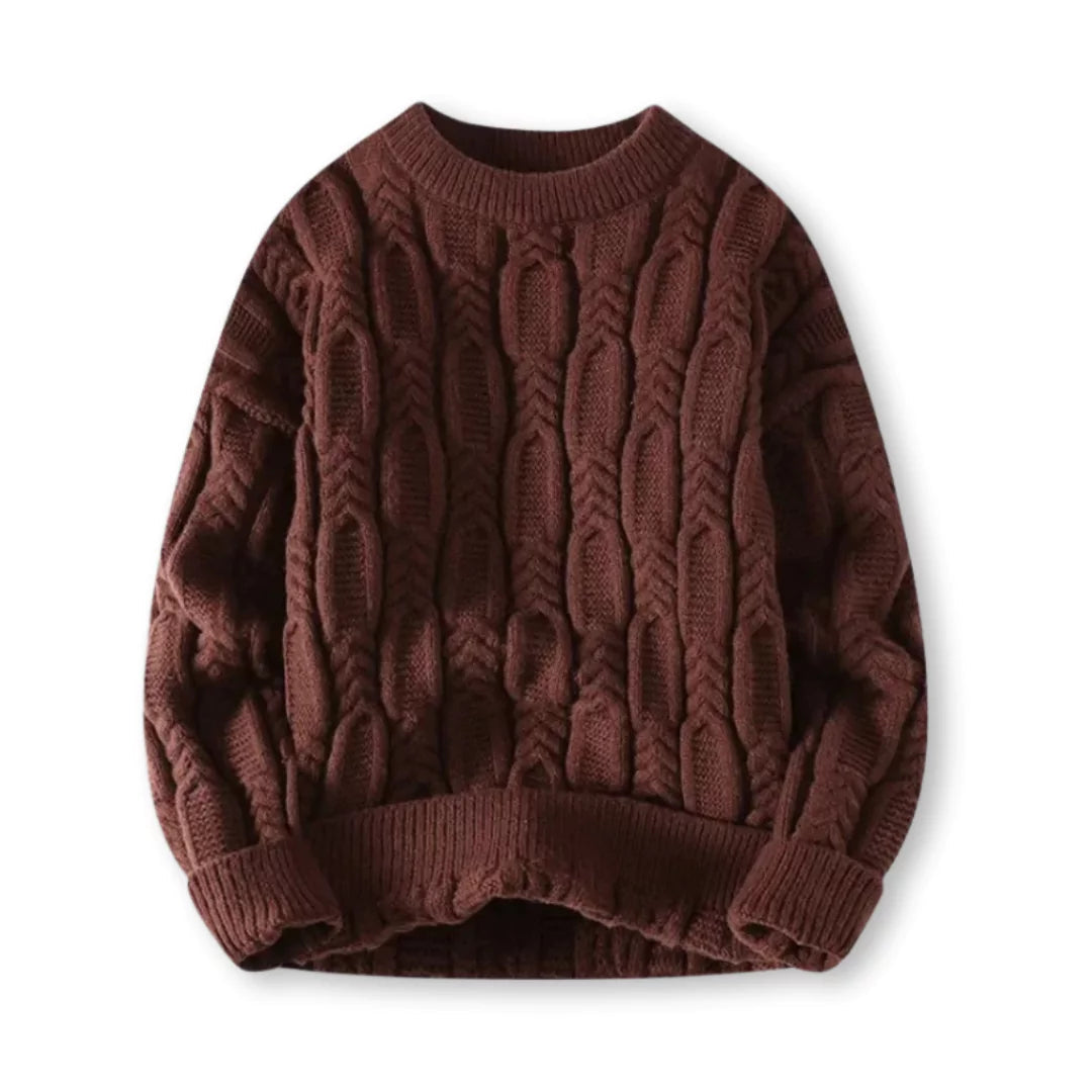 Pull homme rayé – Pull moderne en maille à col rond