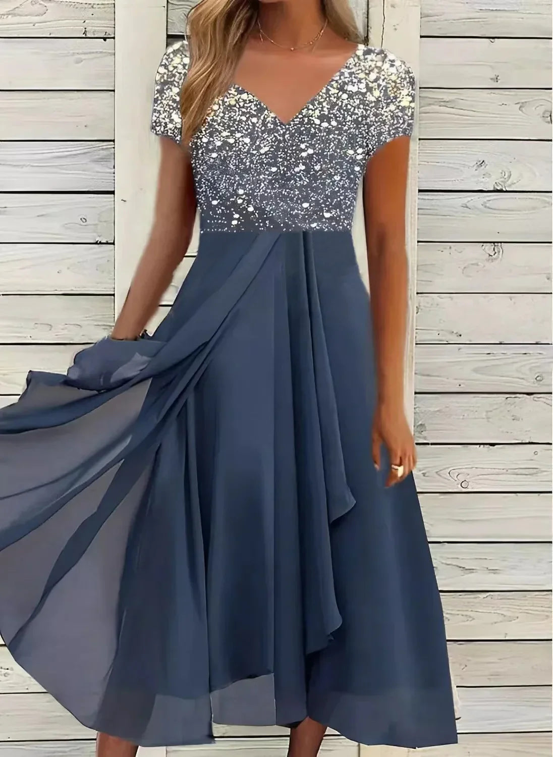 Elegantes Abendkleid aus Chiffon für Damen für besondere Anlässe
