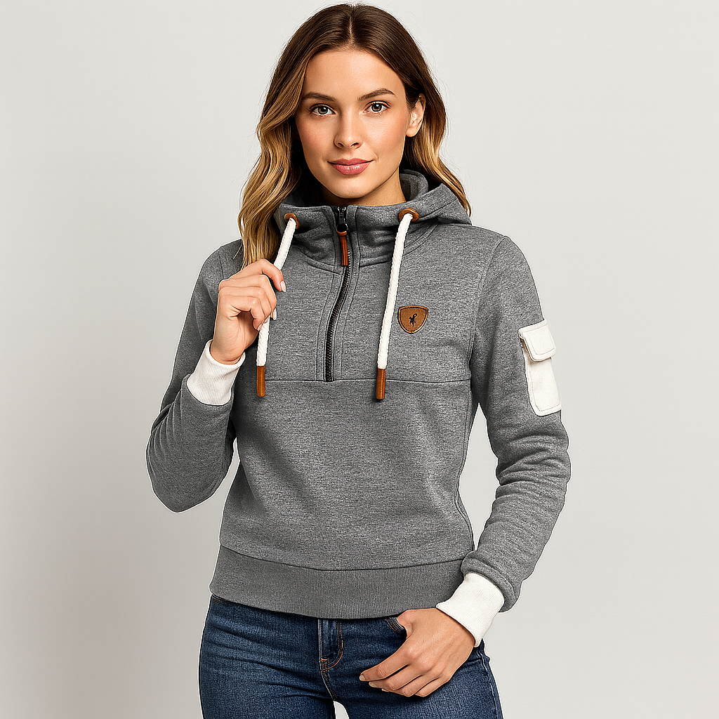 Damen Kapuzenpullover mit Reißverschluss – Bequem, Stylisch und Warm