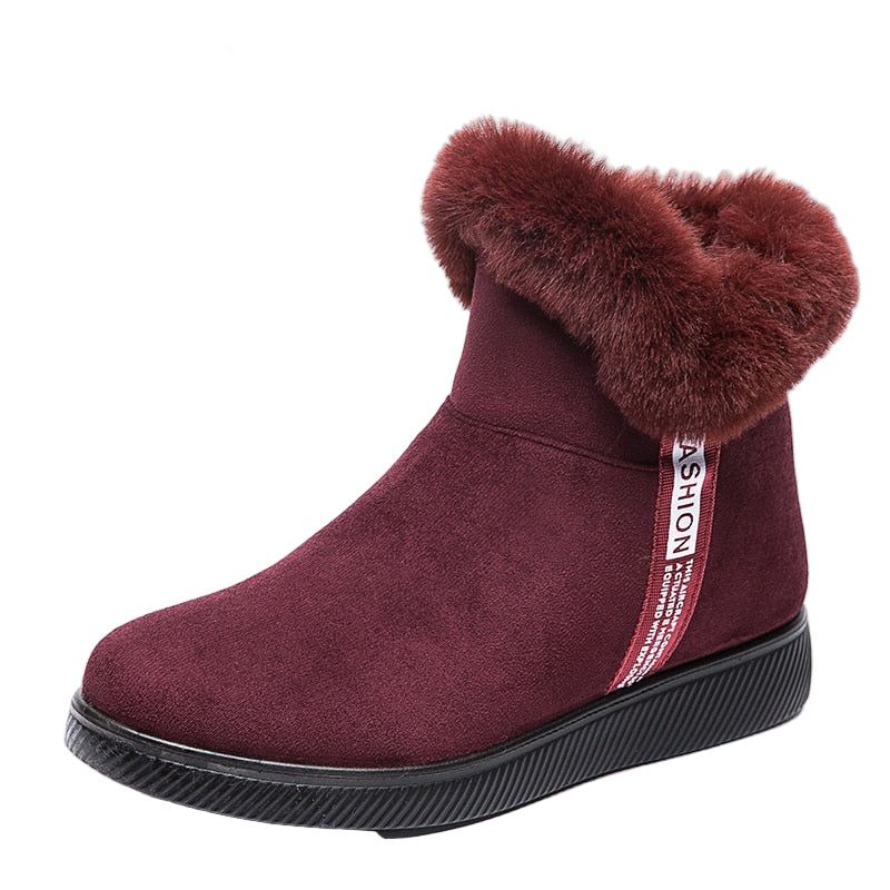 Warme Winterstiefel Damen – Gefütterte Stiefeletten mit rutschfester Sohle