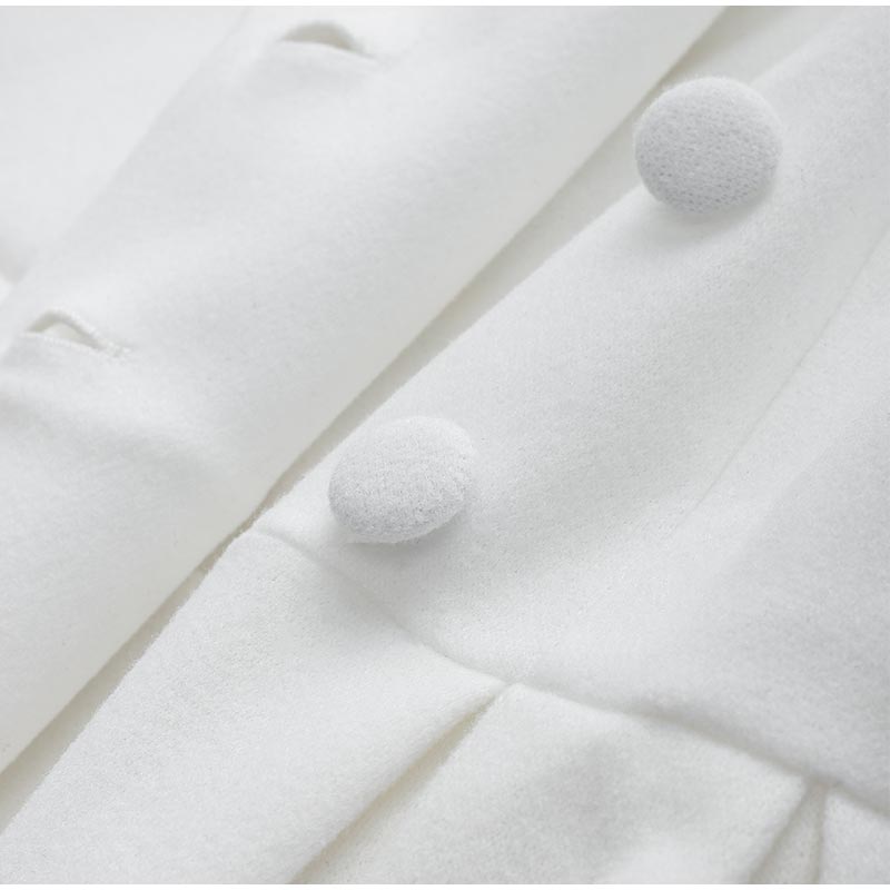 Eleganter langer Damenmantel – Stylischer Mantel mit Schlitz und Gürtel