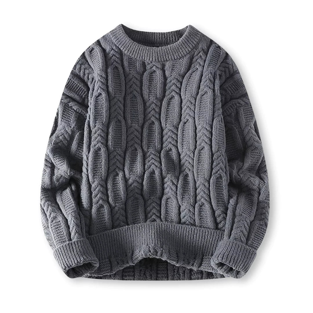 Pull homme rayé – Pull moderne en maille à col rond