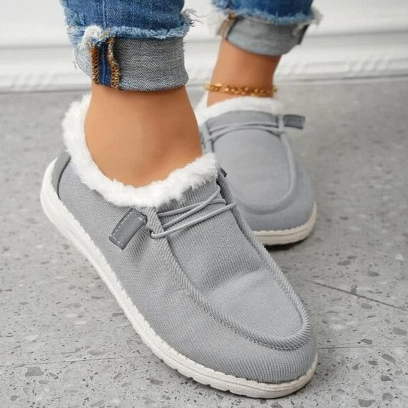 Women's Winter Sneakers – Warm Comfortable Shoes with Fur Lining