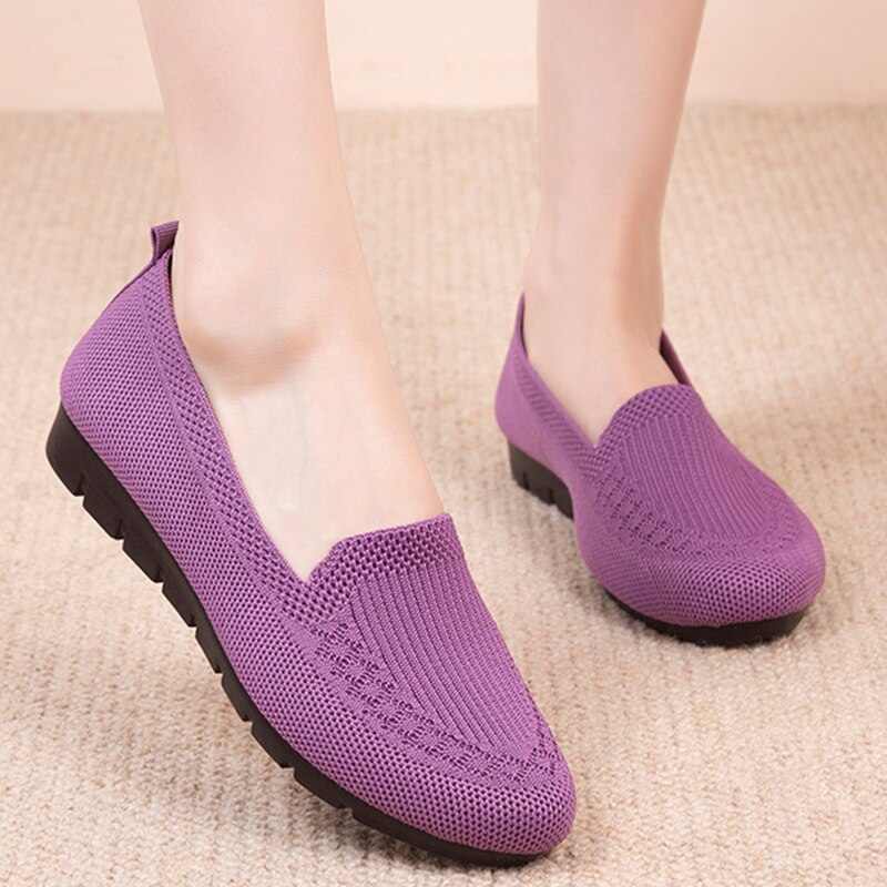 Leichte Damen Schuhe zum Hineinschlüpfen mit Fußgewölbestütze