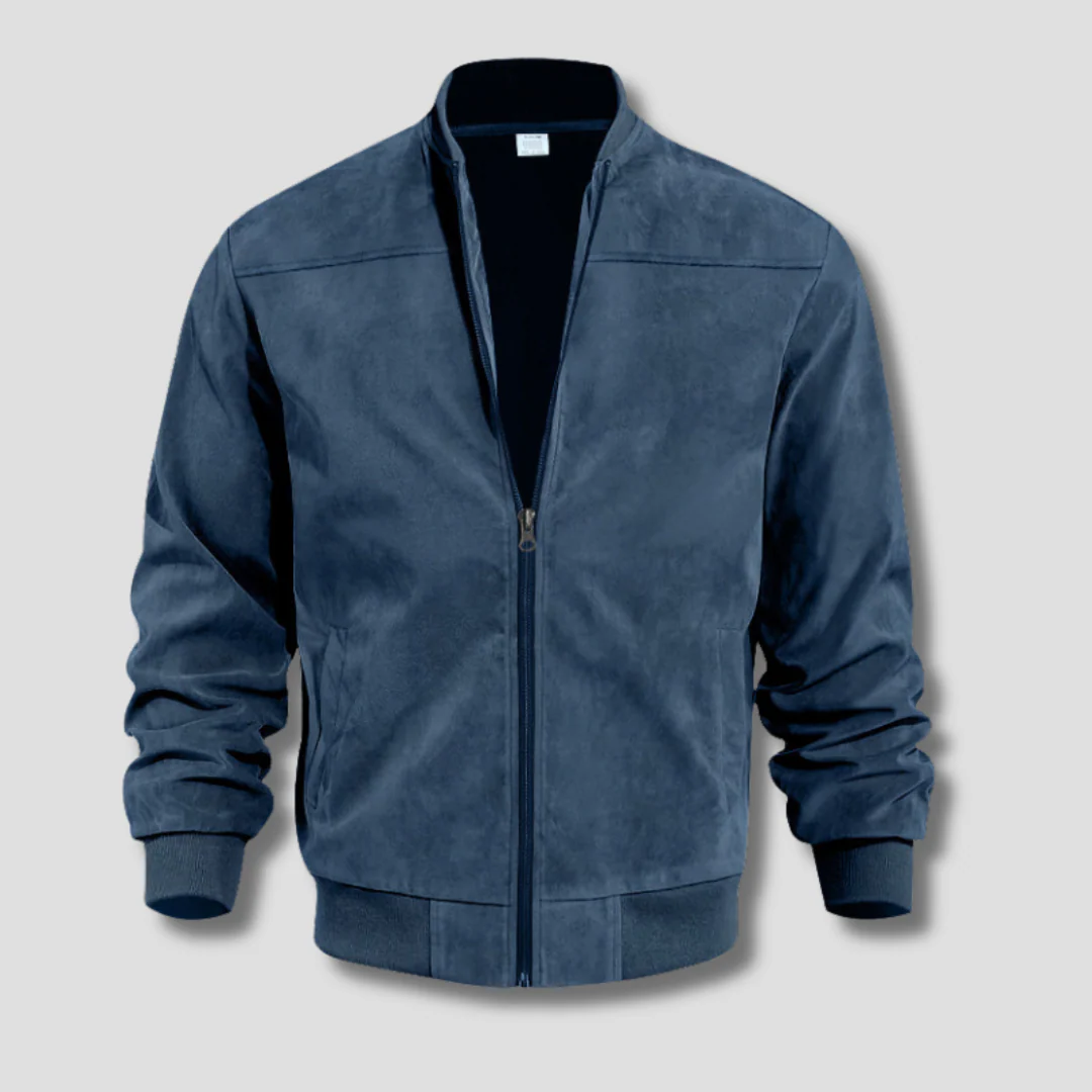Herren-Bomberjacke – Reguläre Passform – Leicht – Reißverschluss – Rippbündchen – Lässiger Stil