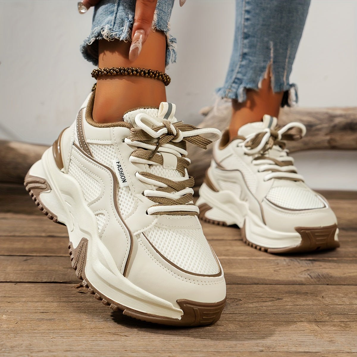 Sneakers mit dicker Sohle für Komfort und Stil