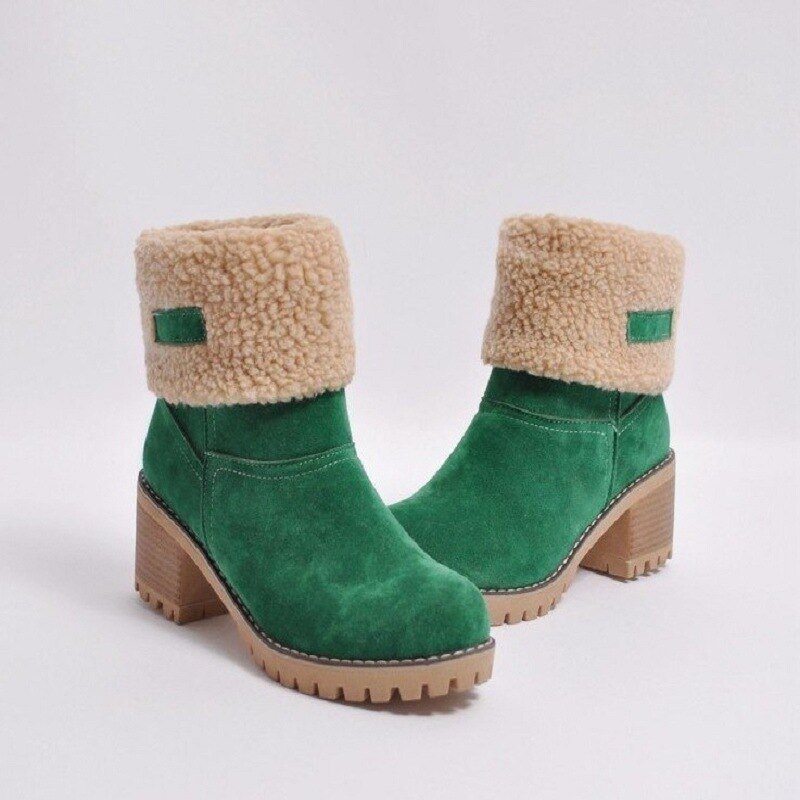 Warme gefütterte Winterstiefel für Damen