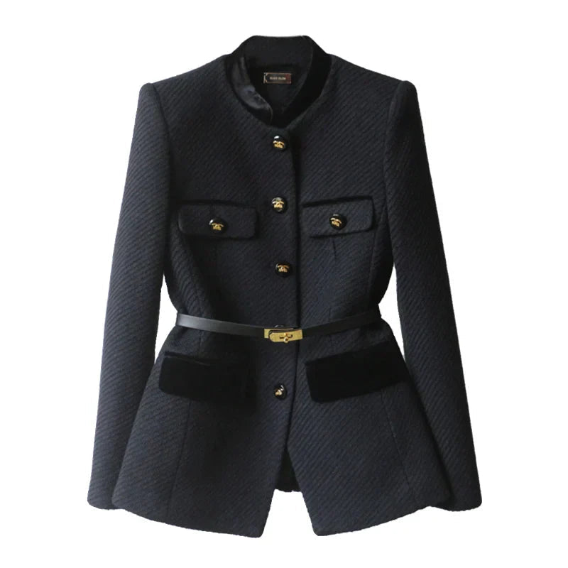 Eleganter Damenblazer – Taillierte Jacke mit goldenen Knöpfen