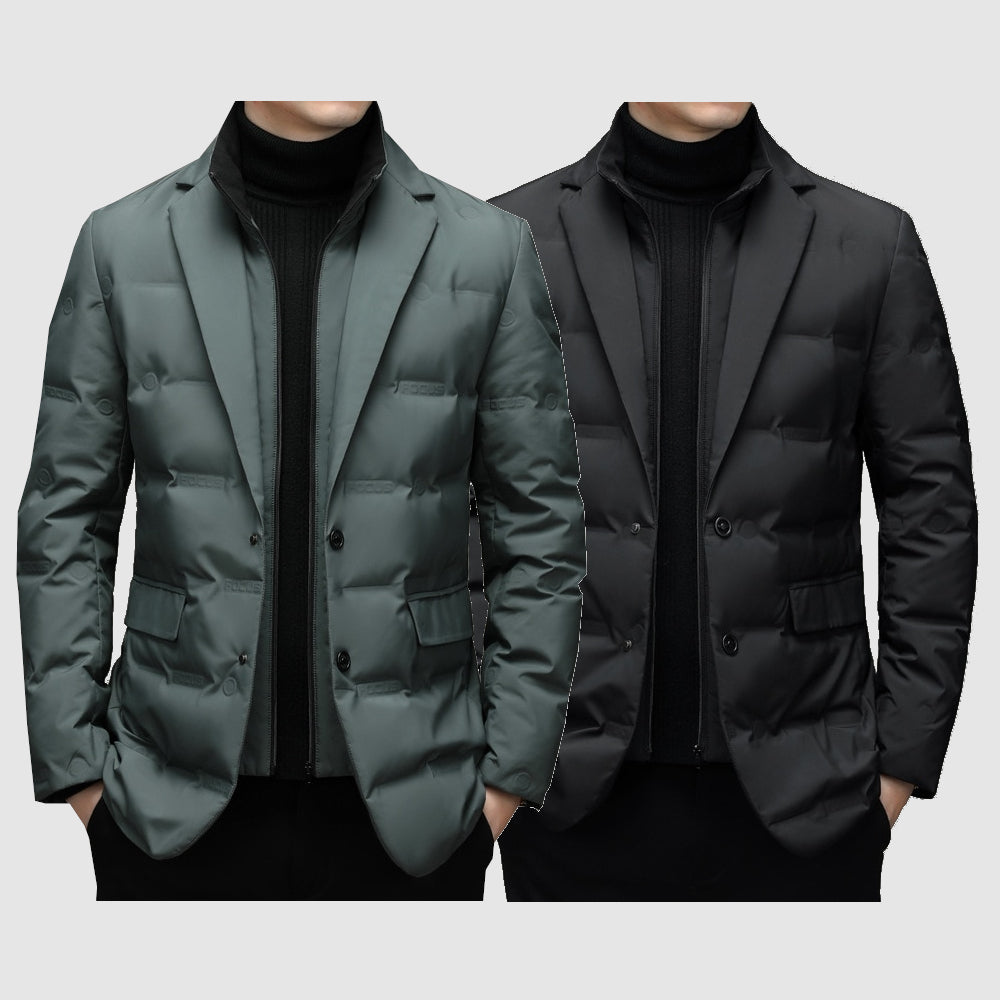 Quilted men's blazer – Elegant jacket with a modern cut