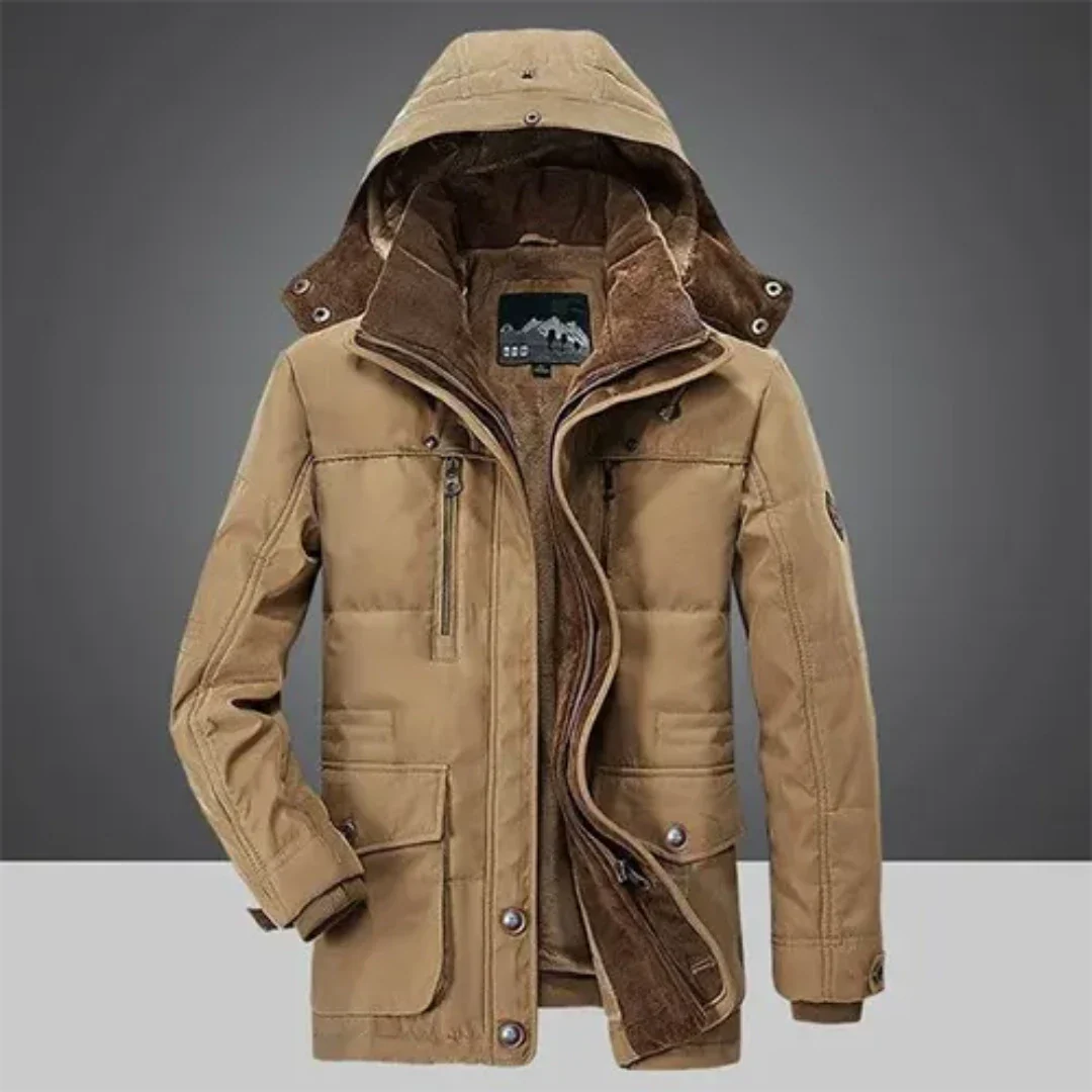 Herren Wintermantel mit Kapuze – Warme Parka mit weichem Futter