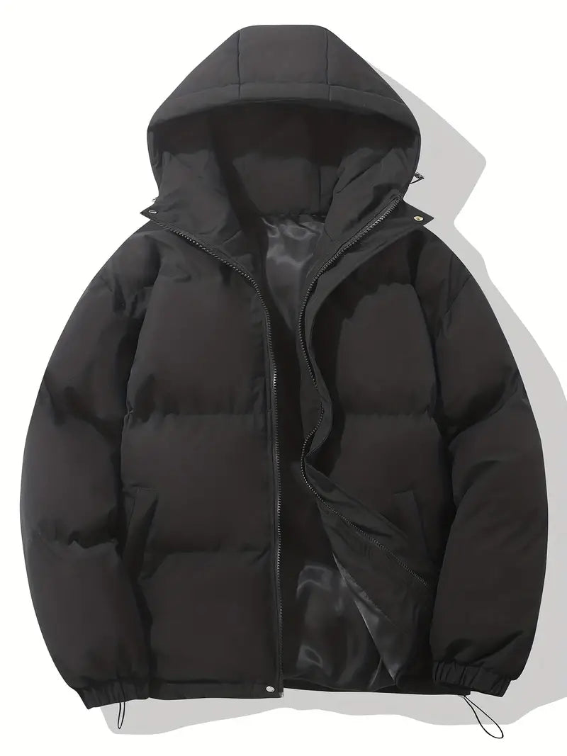 Unisex gesteppter Wintermantel – Warme Daunenjacke mit Kapuze
