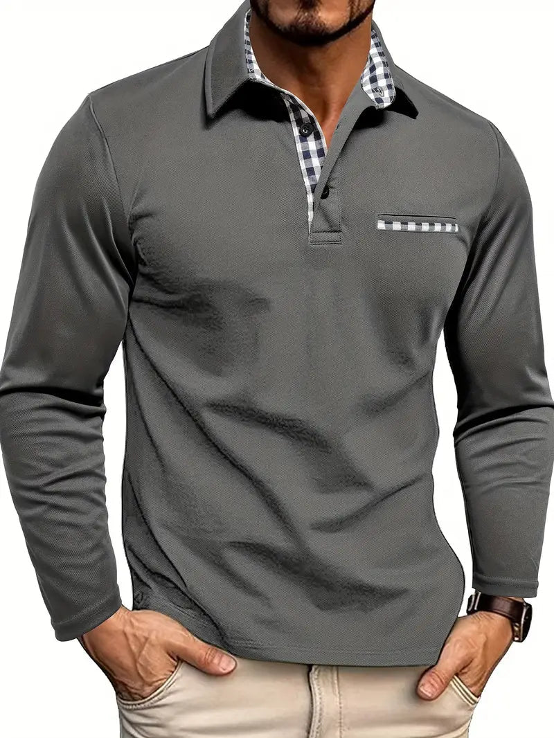 Polo Herren Langarm – Elegantes Freizeitoberteil mit Kragen-Detail