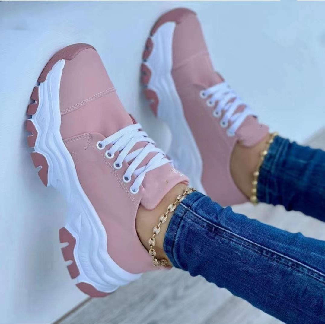 Women's Comfort Baskets – Trendy Sneakers with Thick Sole