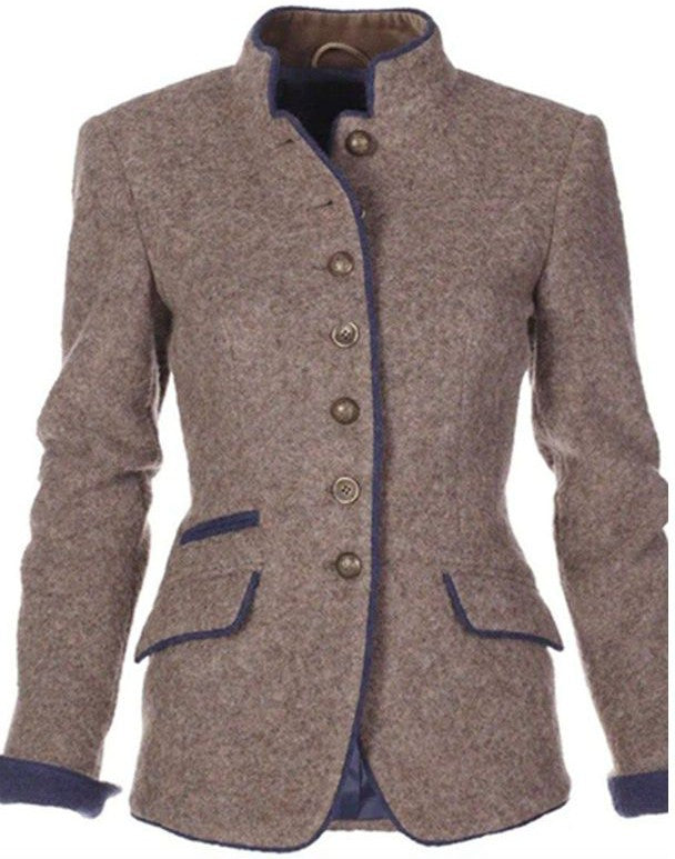 Eleganter Mantel für Damen mit zeitlosem einfarbigem Design