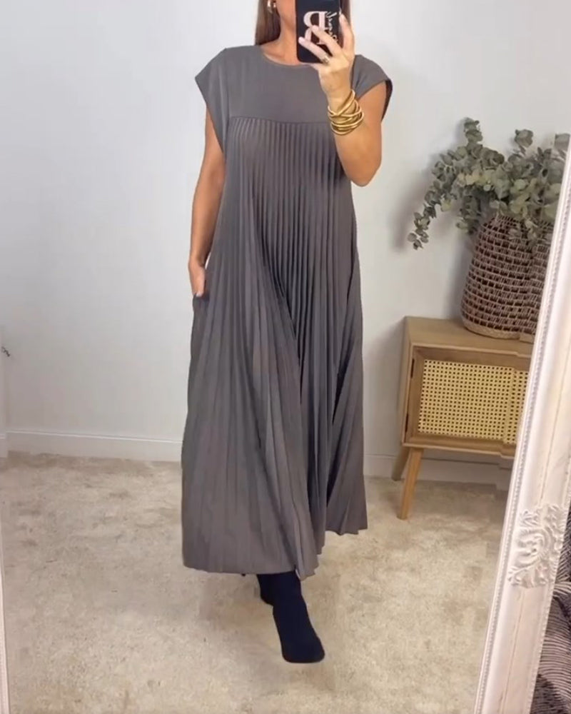 Plissiertes ärmelloses Kleid - Elegantes und bequemes Design
