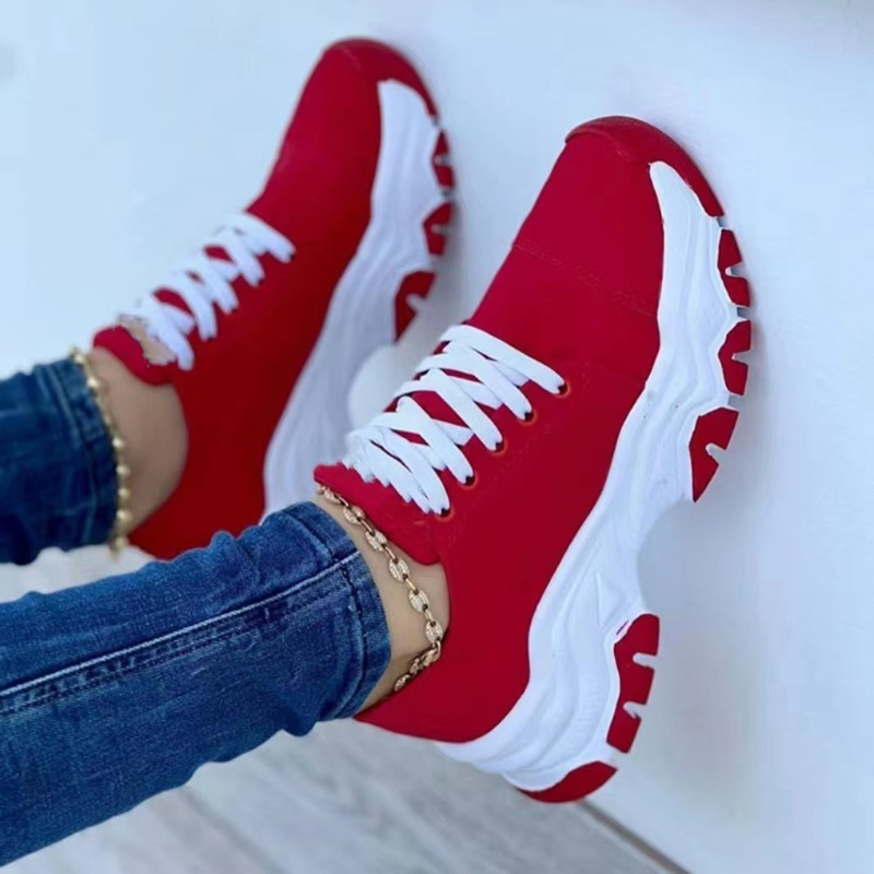 Women's Comfort Baskets – Trendy Sneakers with Thick Sole