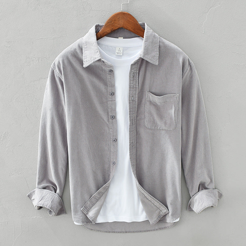 Retro-Hemd aus Cordvelours für Herren - Zeitlose Eleganz