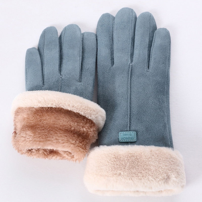 Warme, wasserdichte Fleecehandschuhe, kompatibel mit Touchscreens, für Damen und Herren