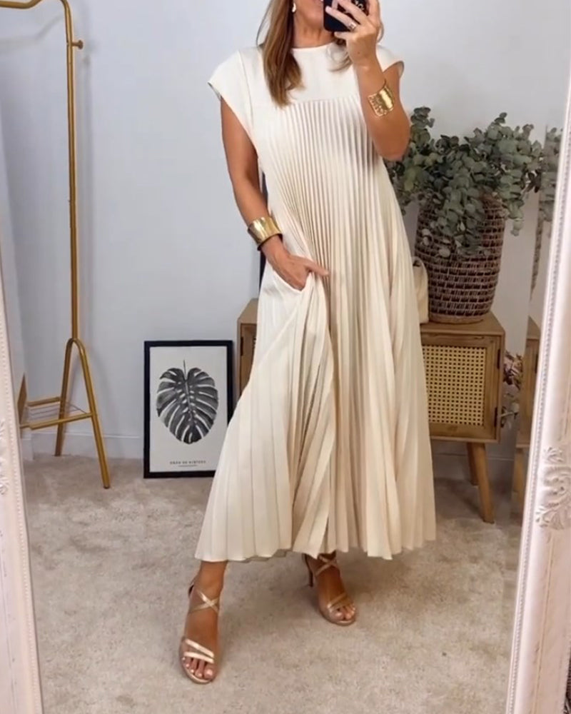 Plissiertes ärmelloses Kleid - Elegantes und bequemes Design