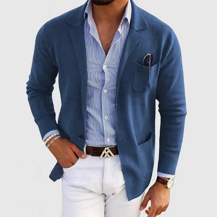 Freizeitblazer Herren – Leichte Elegante Jacke mit Reverskragen