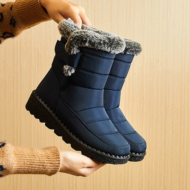 Warme Winterstiefel für Damen – Wasserdichte Stiefel mit rutschfester Sohle