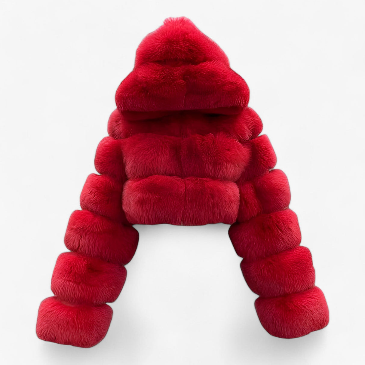 Damen Luxus Wintermantel – Elegante Jacke aus Kunstpelz mit Kapuze