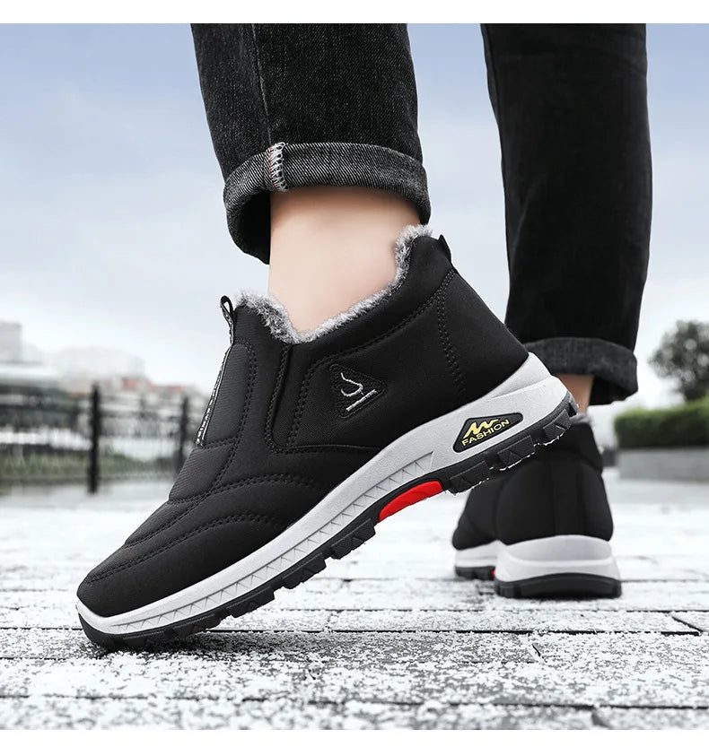 Mocassins d’Hiver Unisexe – Baskets Chaudes Antidérapantes avec Doublure en Fourrure