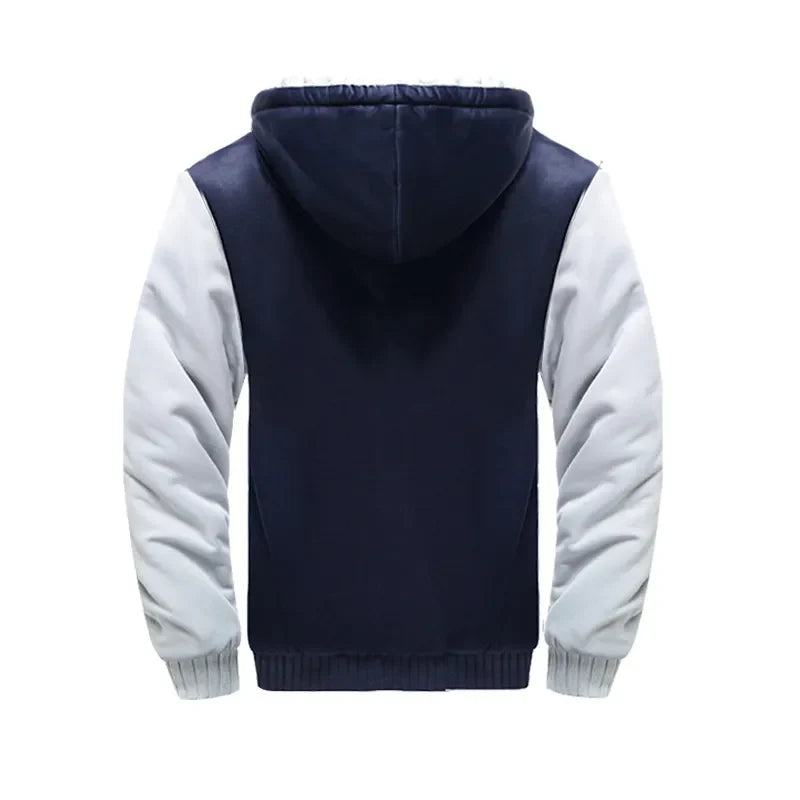 Men's Warm Hoodie Jacket – Comfortable Lined Winter Coat with Hood