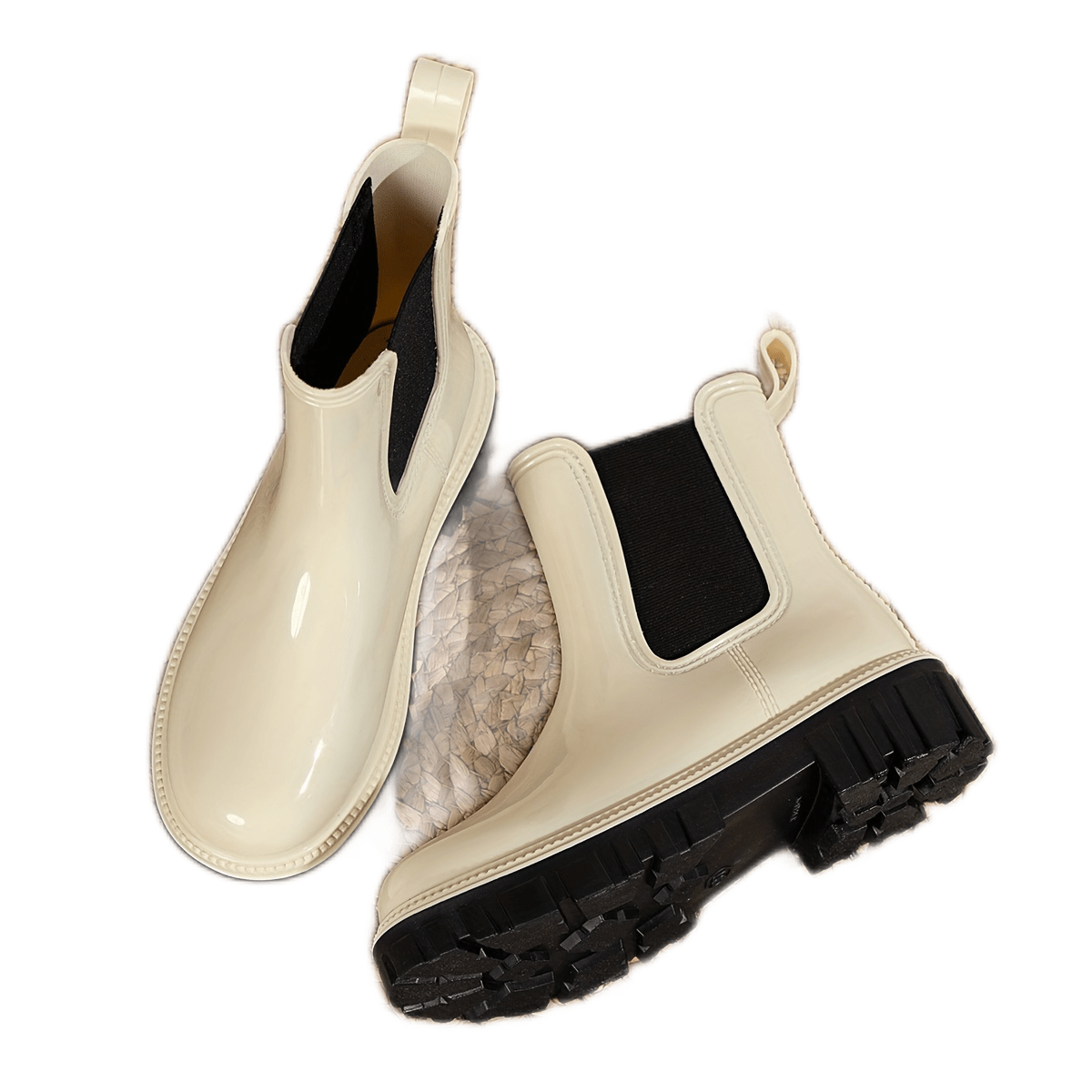 Chelsea Regenstiefel Damen – Wasserdichte Stiefeletten mit dicker Sohle