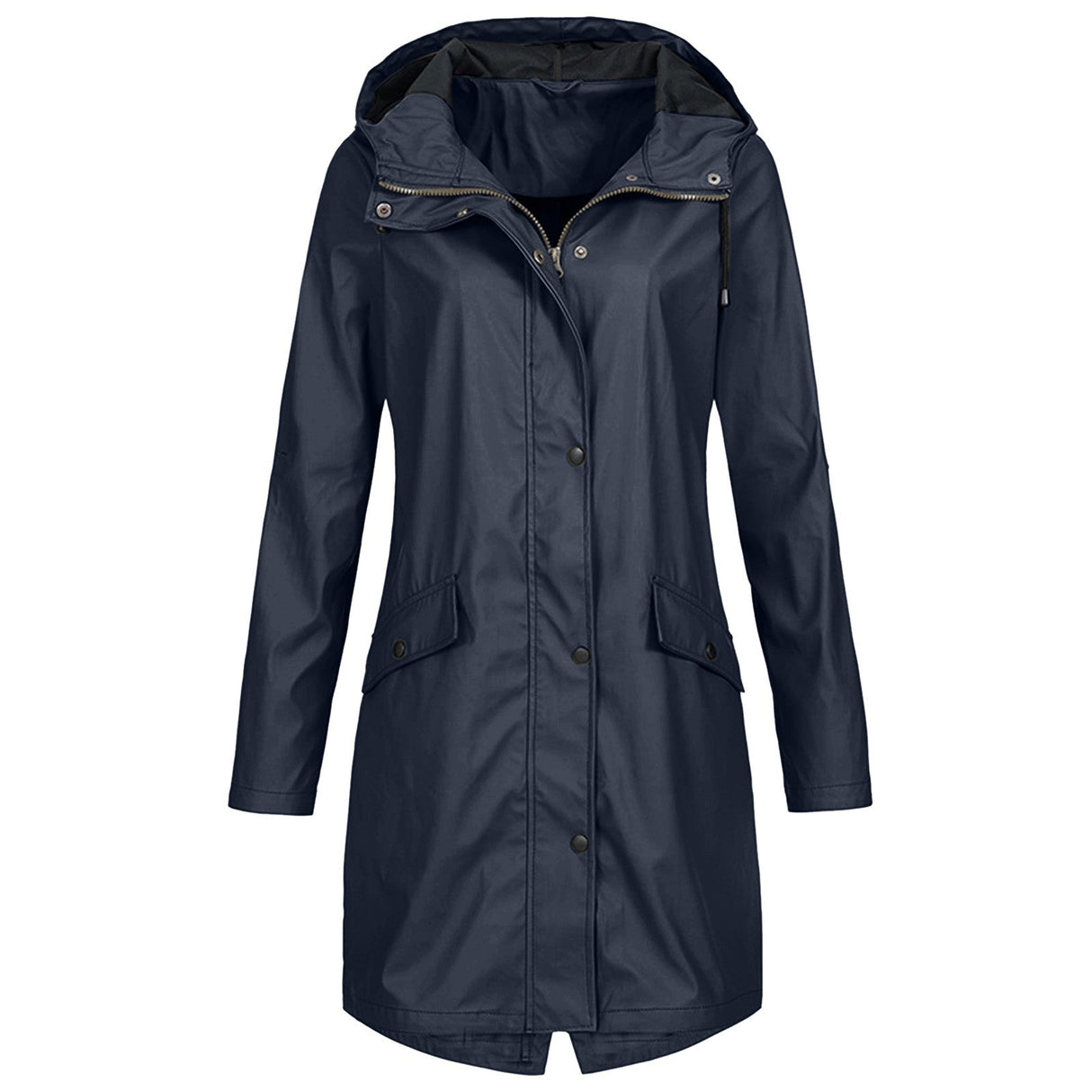 Damen Regenmantel mit Kapuze – Eleganter Wind- und Wasserabweisender Mantel