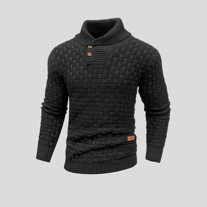Herren Strickpullover – Warmer Pullover mit Kragen und klassischem Design