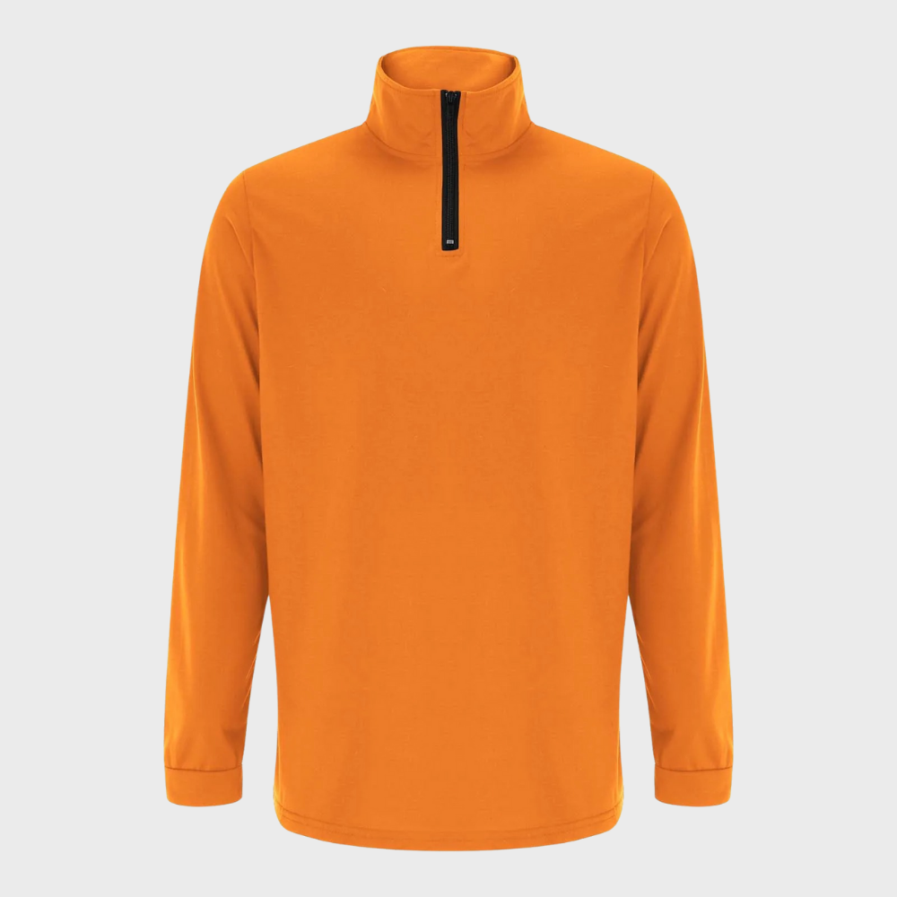 Men's Zip Collar Pullover with Slim Fit