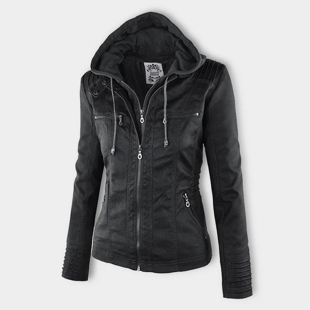 Damenjacke mit Reißverschluss und Kapuze – Moderner Stil & Elegante Details