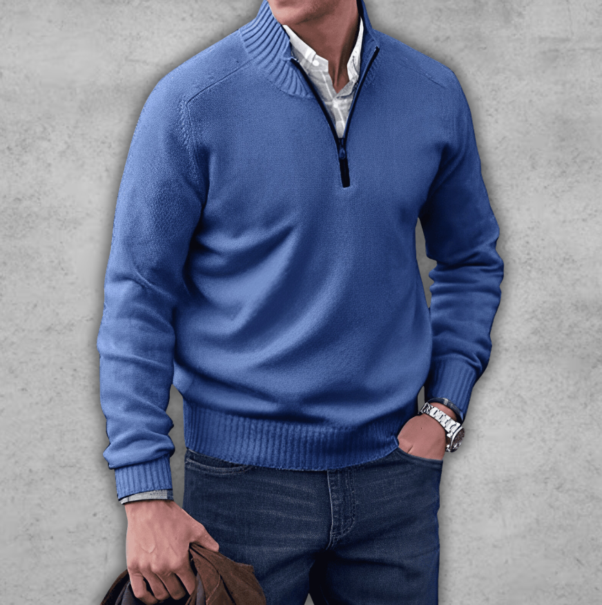 Herrenpullover mit halbem Reißverschluss – Klassischer Pullover für alle Gelegenheiten