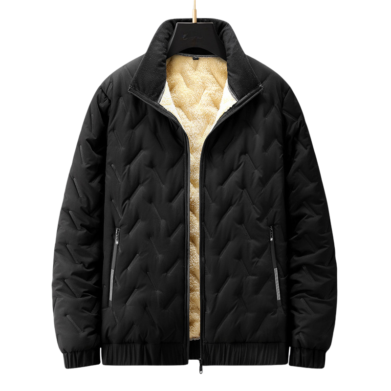 Herrenmantel – Warme Steppjacke im klassischen eleganten Stil