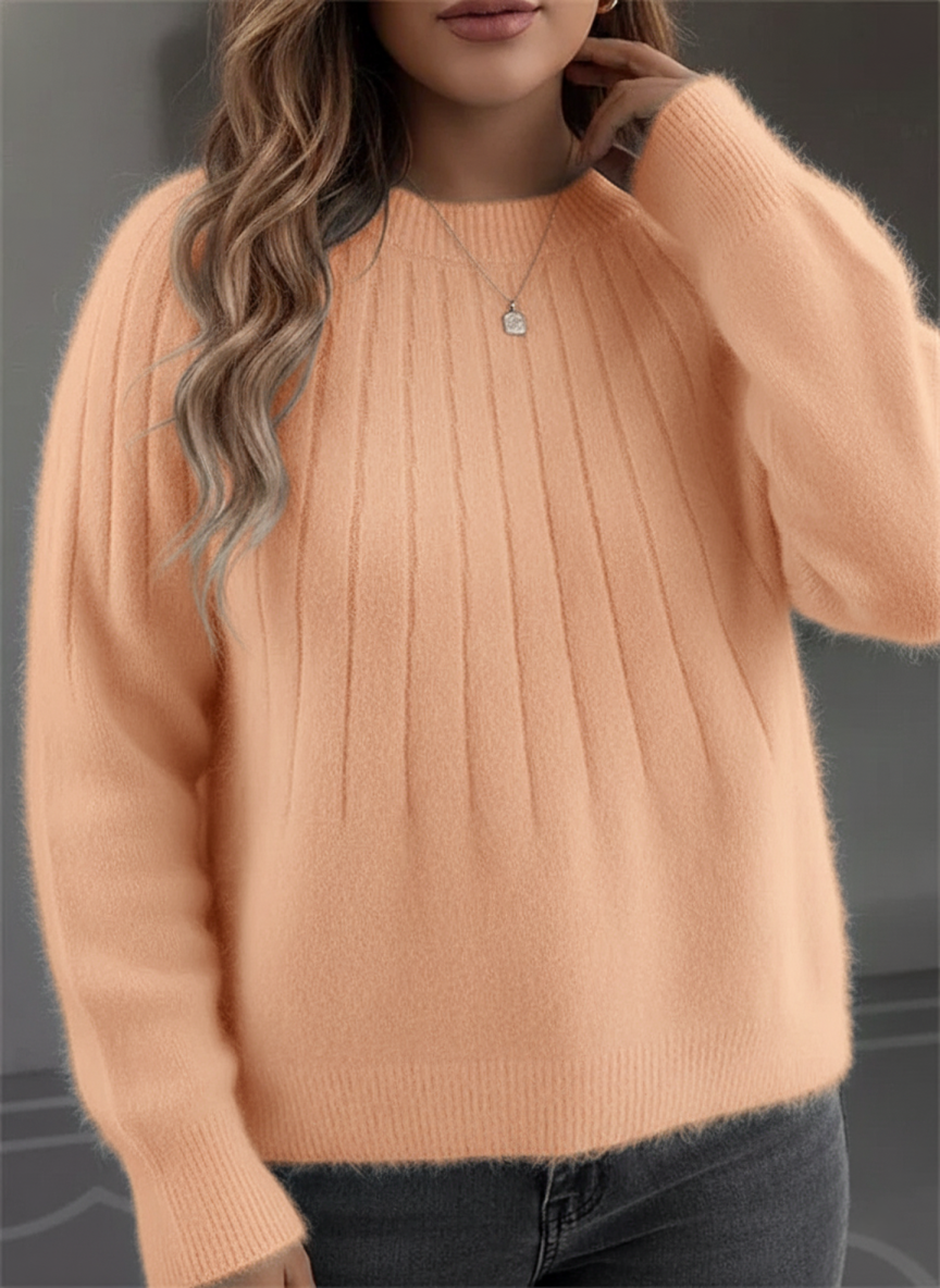 Women's Ribbed Knit Sweater – Soft and Elegant Winter Sweater