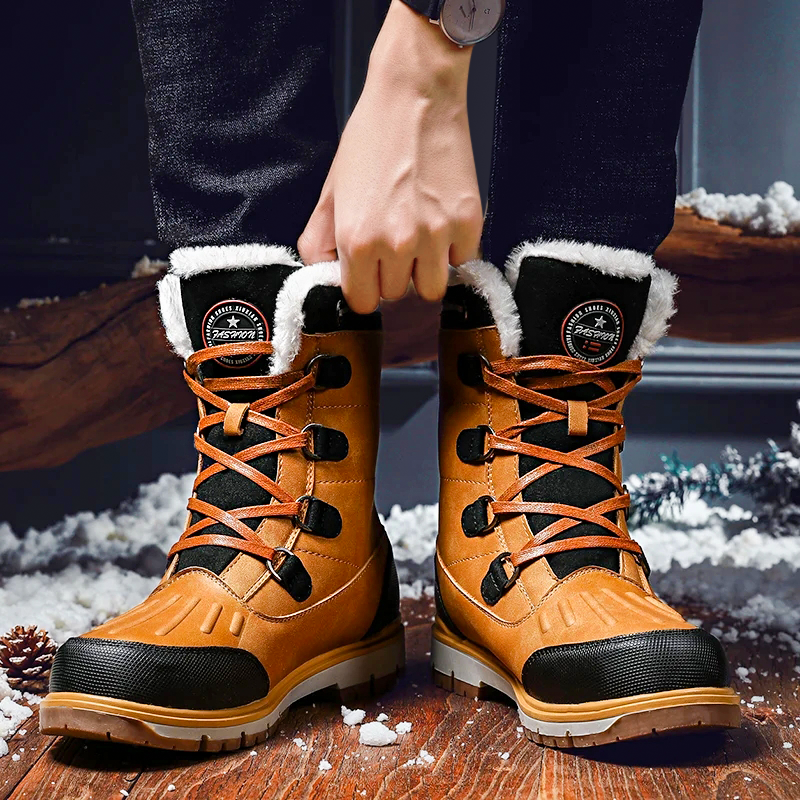 Men's winter boots with warm lining – Comfortable grip & outdoor style