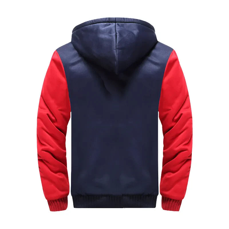 Men's Warm Hoodie Jacket – Comfortable Lined Winter Coat with Hood