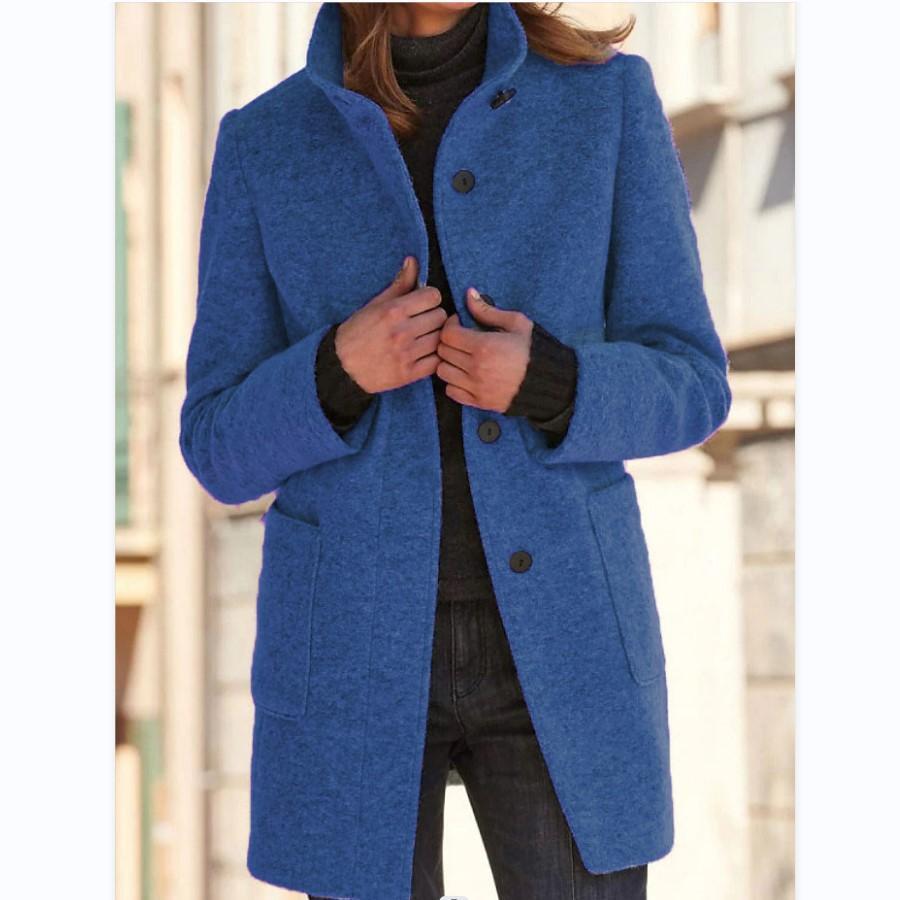 Klassischer Damen-Wintermantel – Retro-Stil mit Knöpfen