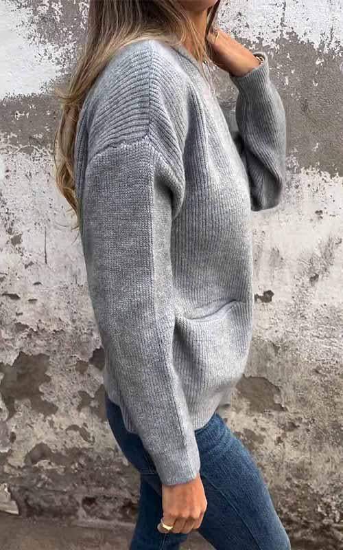 Oversize Strickweste für Damen – Weicher und bequemer Herbstcardigan